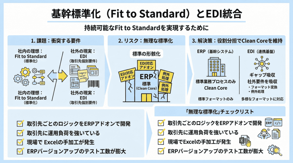 基幹標準化（Fit to Standard）とEDI統合