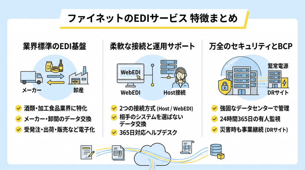 ファイネットのEDIサービスの特徴