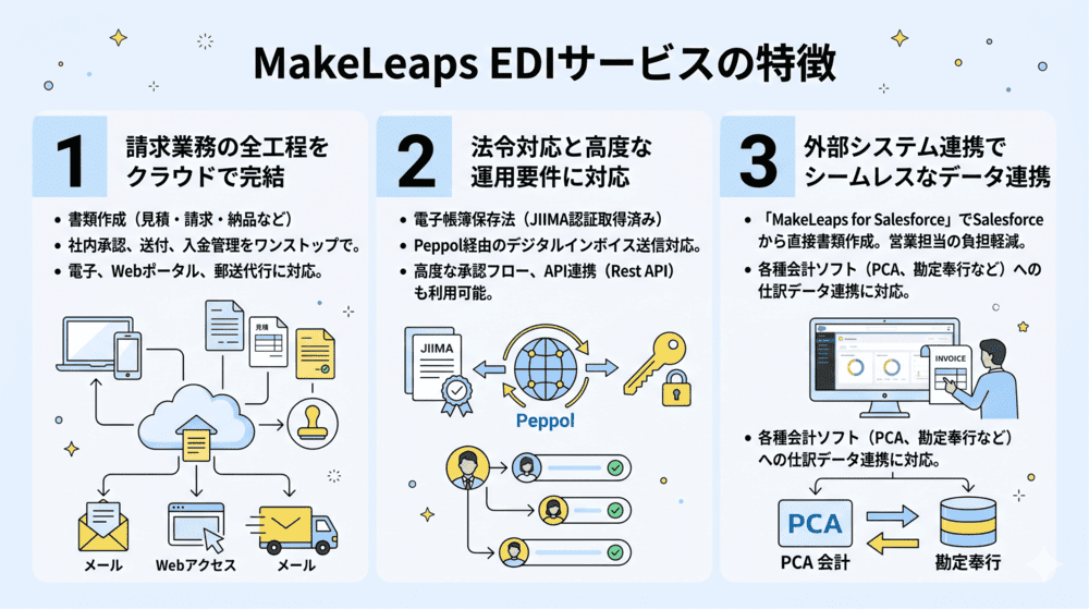 メイクリープスのEDIサービスの特徴