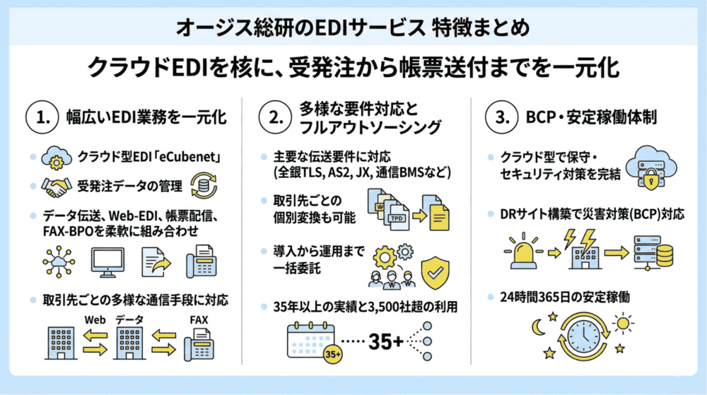 オージス総研のEDIサービスの特徴