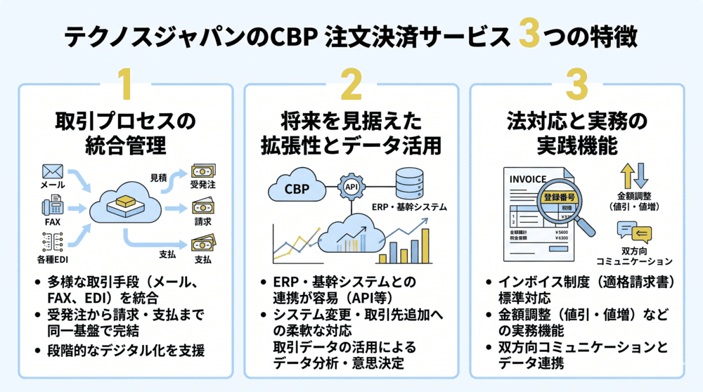 テクノスジャパンのEDIサービスの特徴