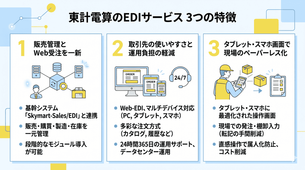 東計電算のEDIサービスの特徴